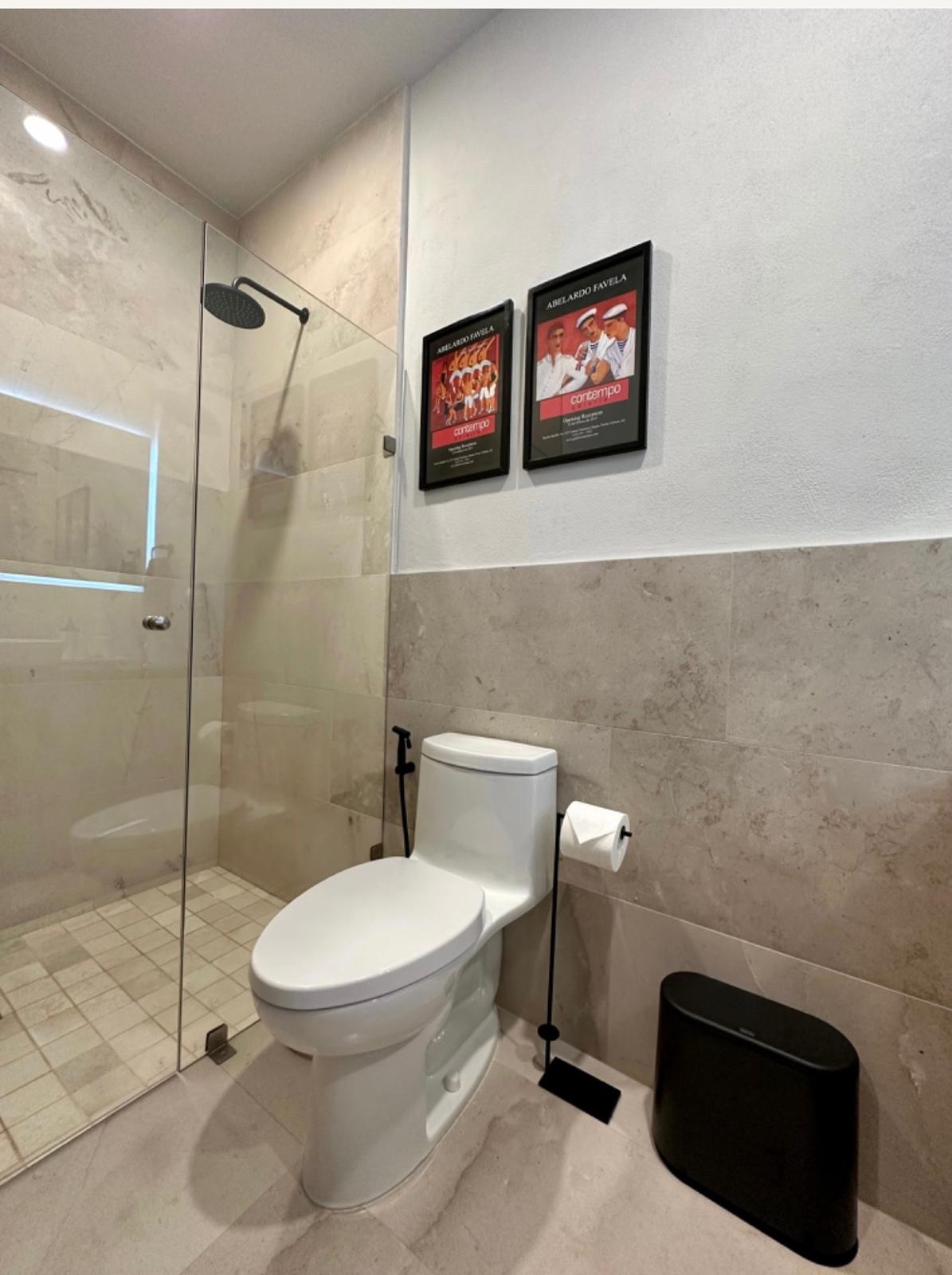 Primary ensuite bathroom with glass shower