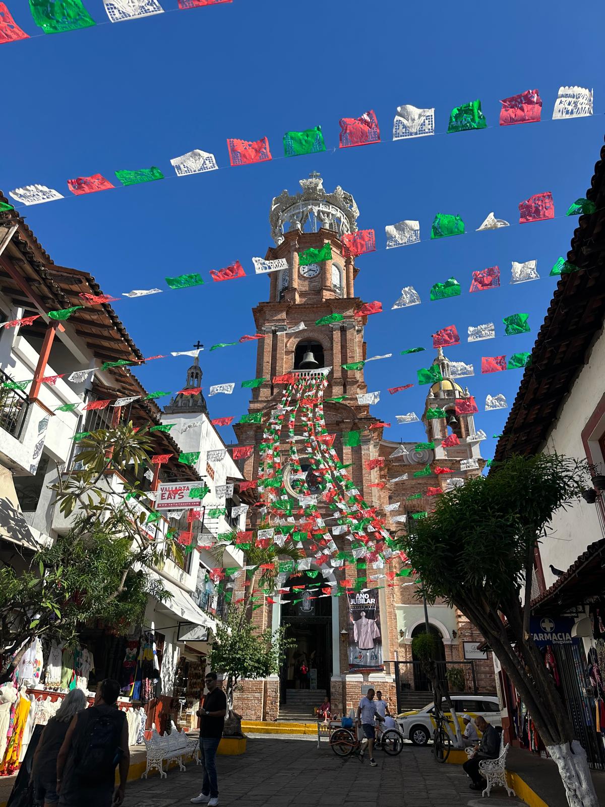 Colorful street scene in Puerto Vallarta
