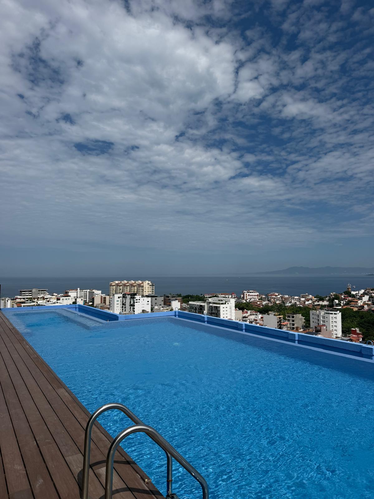 Rooftop pool with Banderas Bay views