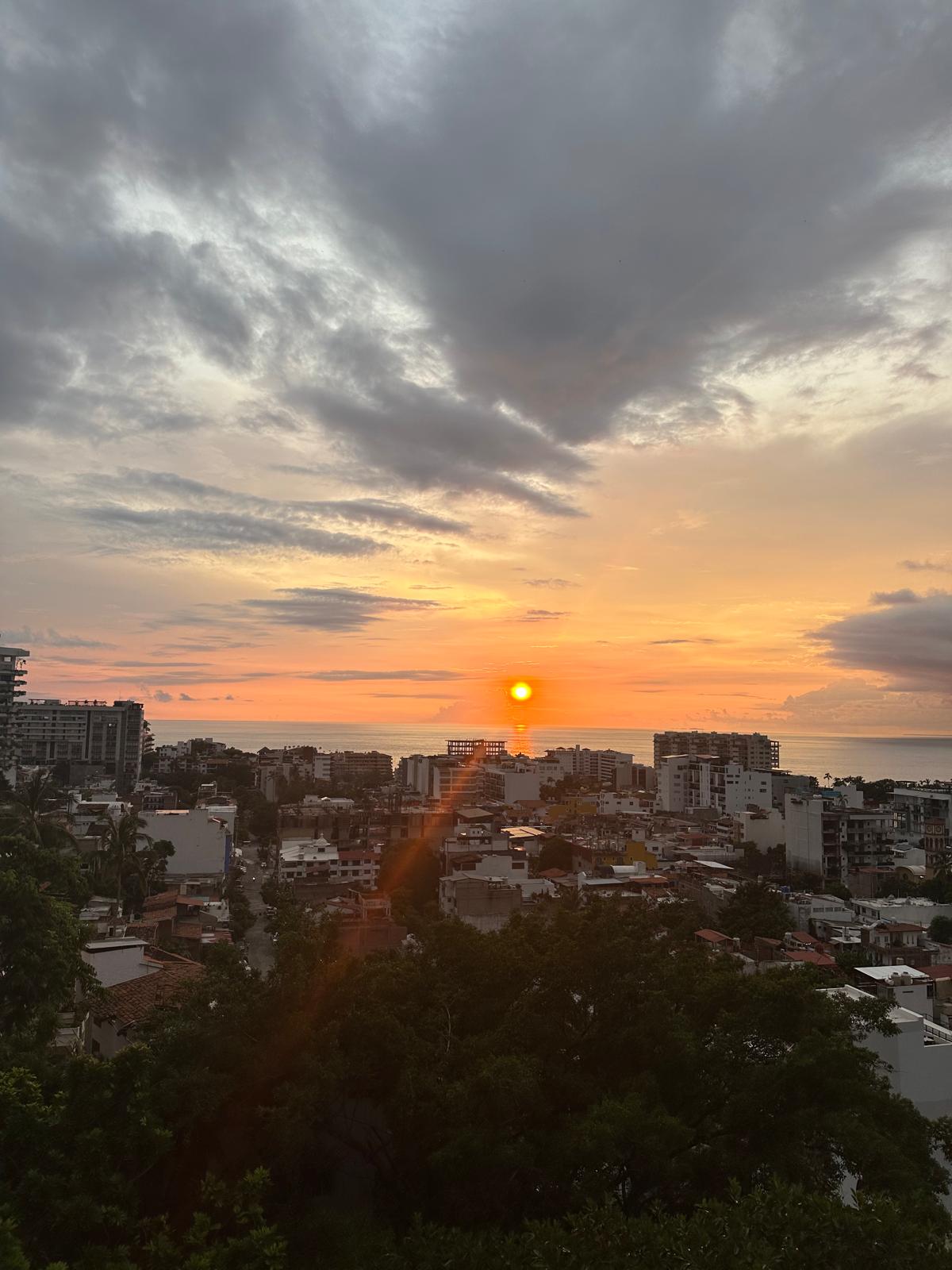 Sunset from the condo terrace